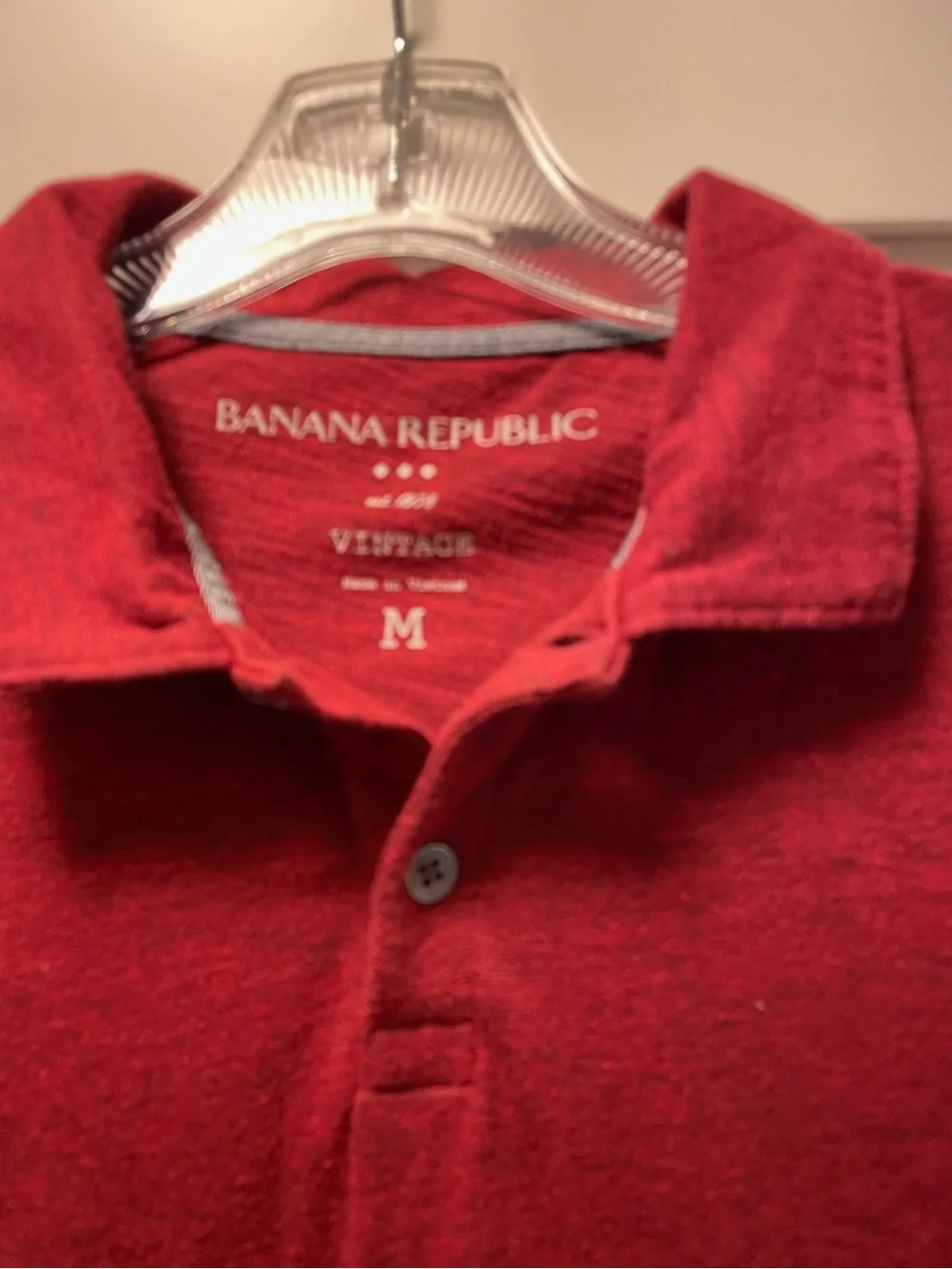 Banana Republic Heathered Red Men's Polo